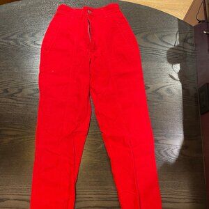 Women's Amancio Red Corduroy Pants size 7 pre owned